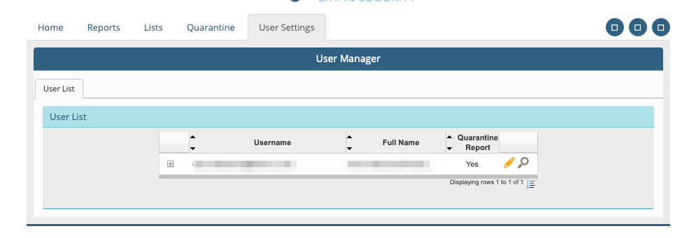 Libraesva user manager