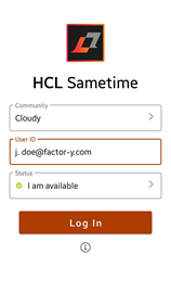 Sametime login